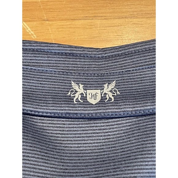 Hickey Freeman Quarter 1/4 Zip Pullover Men XL Blue Striped Stretch Performance - Picture 3 of 7